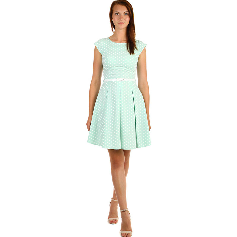 Glara Bodkované šaty ku kolenám 33111433