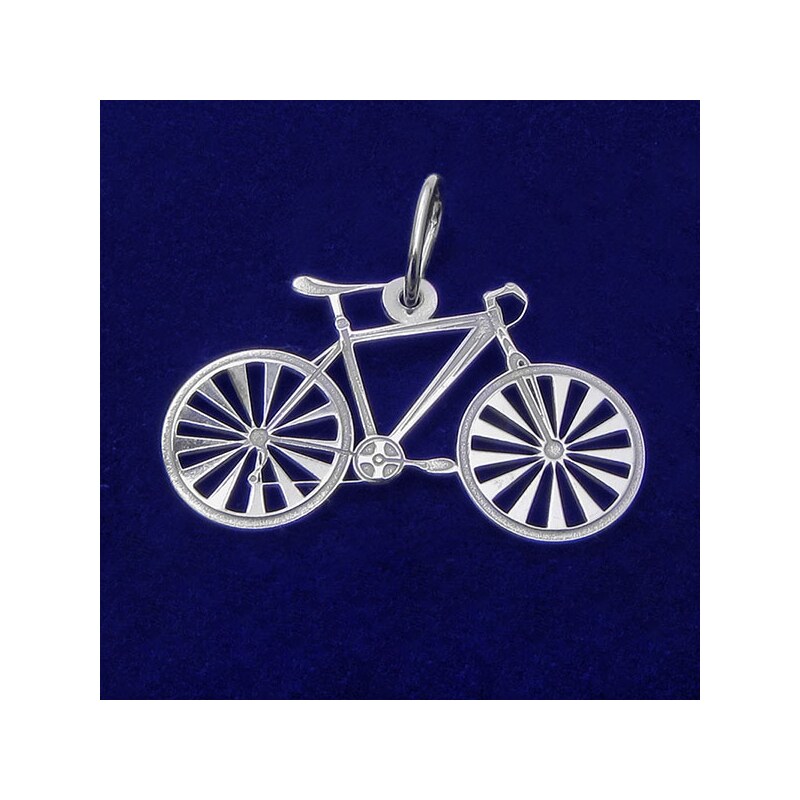 Klenotyn | Strieborný prívesok bicykel (KPRS084)