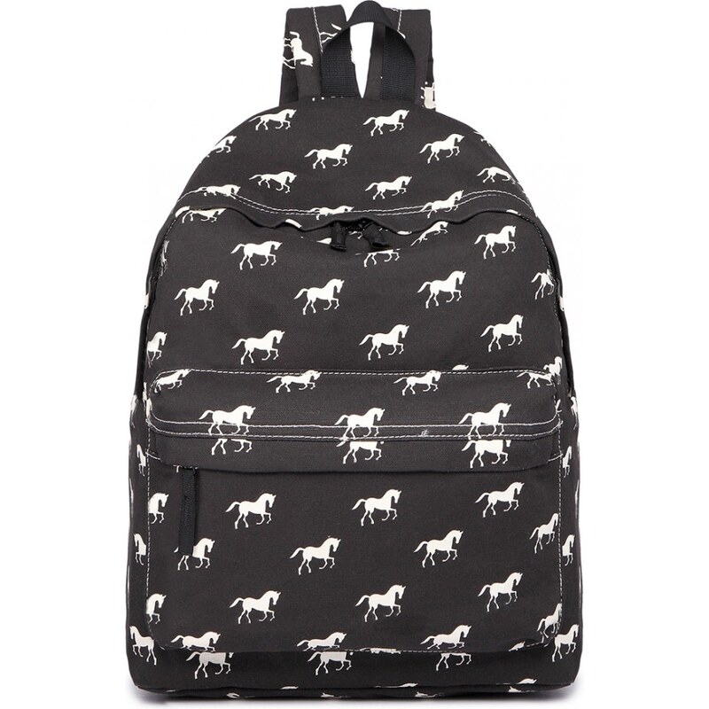 Konofactory Čierny vzorovaný ruksak do školy „Horses“ 46660914