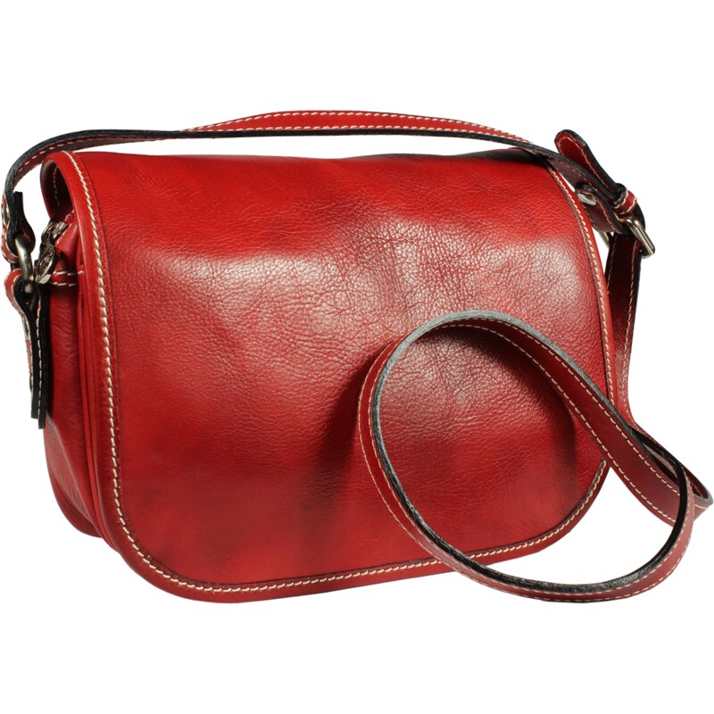 Červená kožená talianska kabelka Floriano Rosso NovaKabelka.sk 2640153