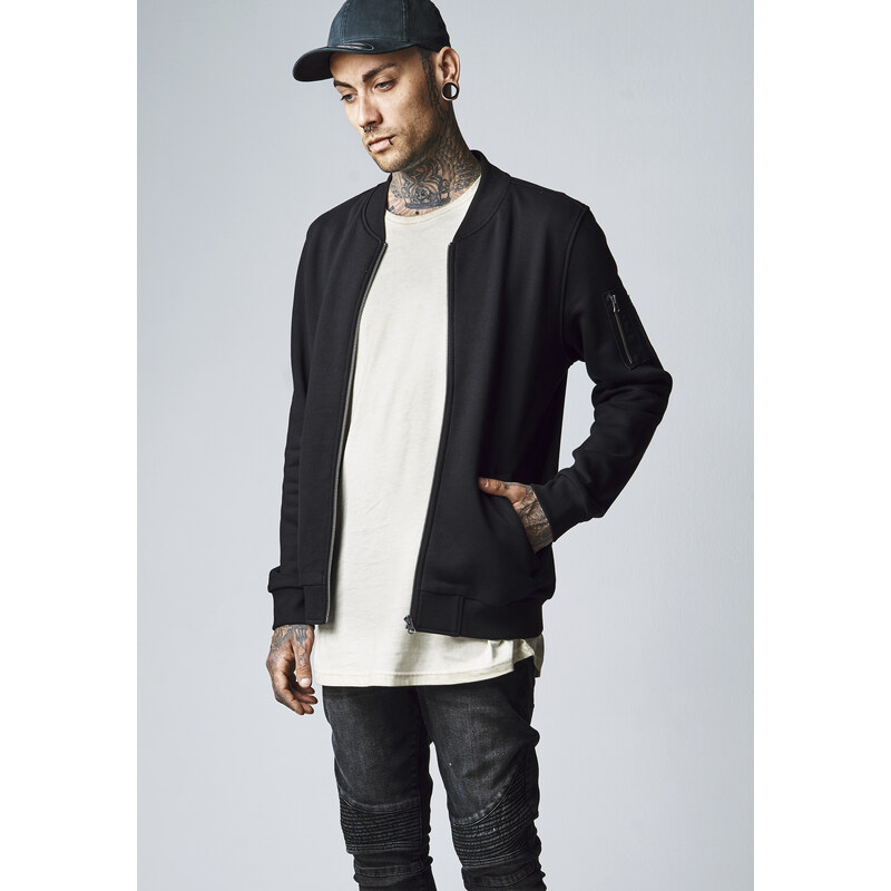 Urban Classics Sweat Bomber Jacket Black 50686369