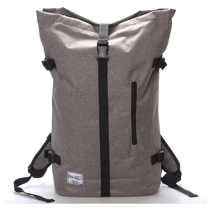 Jedinečný veľký štýlový unisex batoh sivý - New Rebels Rebback šedá 5714561