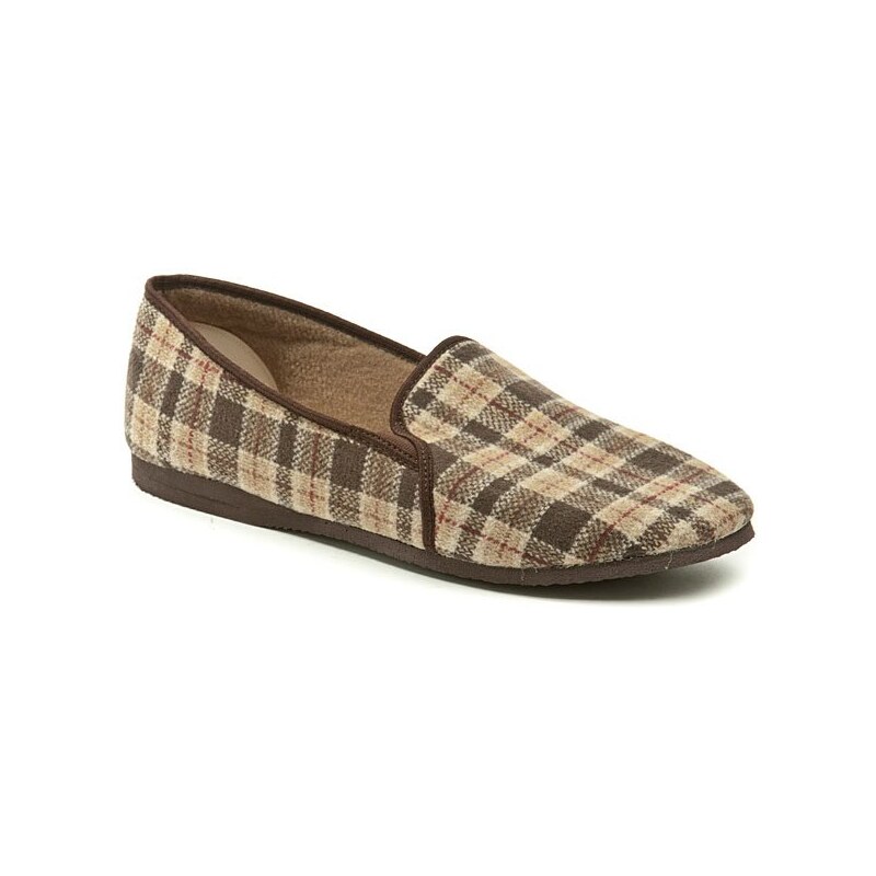 Pegres 1014 nadměrná hnědá domácí obuv šíře H 66034413