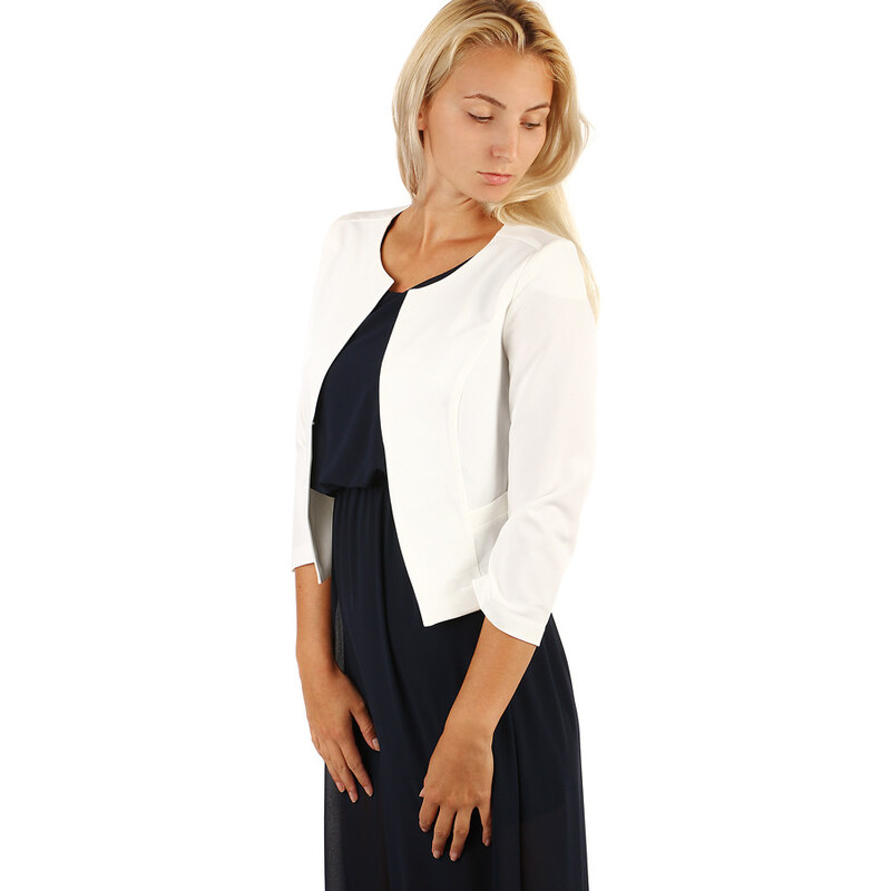 Glara Dámske sako s trojštvrťovými rukávmi - aj pre plnoštíhle 49925411