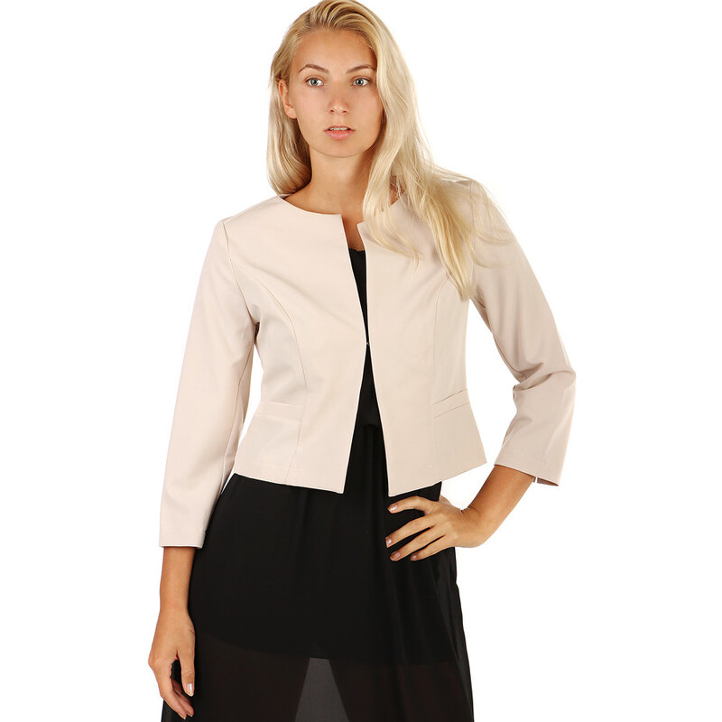 Glara Dámske sako s trojštvrťovými rukávmi - aj pre plnoštíhle 32775762