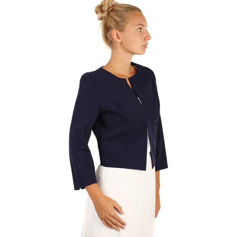 Glara Dámske sako s trojštvrťovými rukávmi - aj pre plnoštíhle 32409001