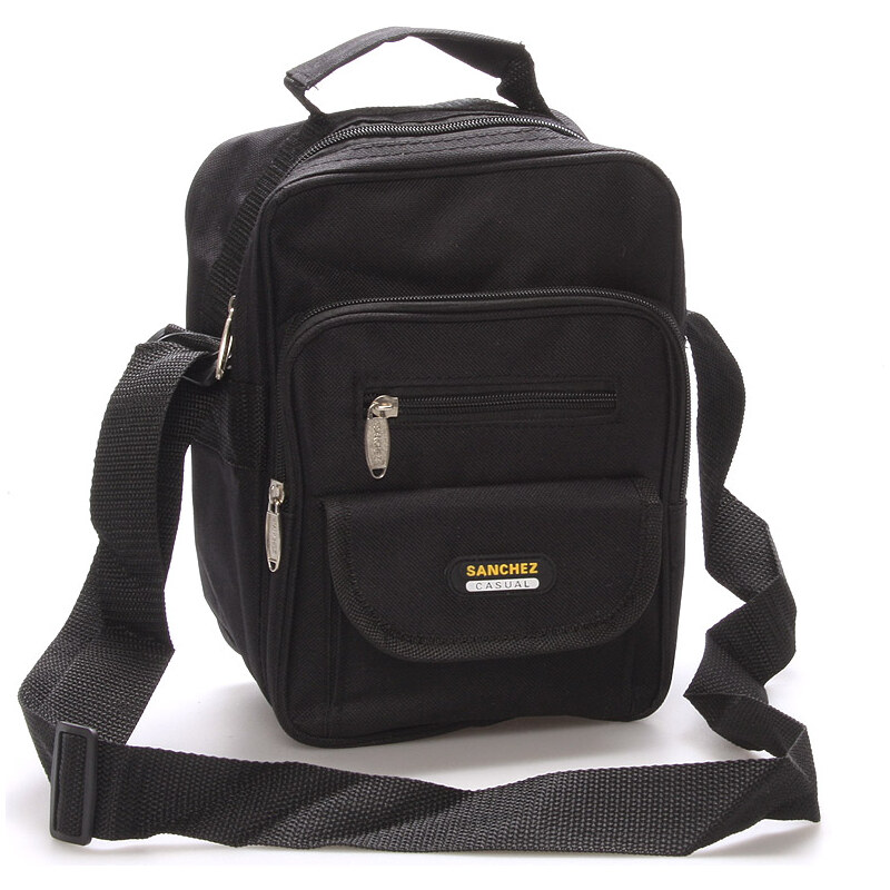 Pánska látková taška cez rameno čierna - Sanchez Thomas čierna 56863971