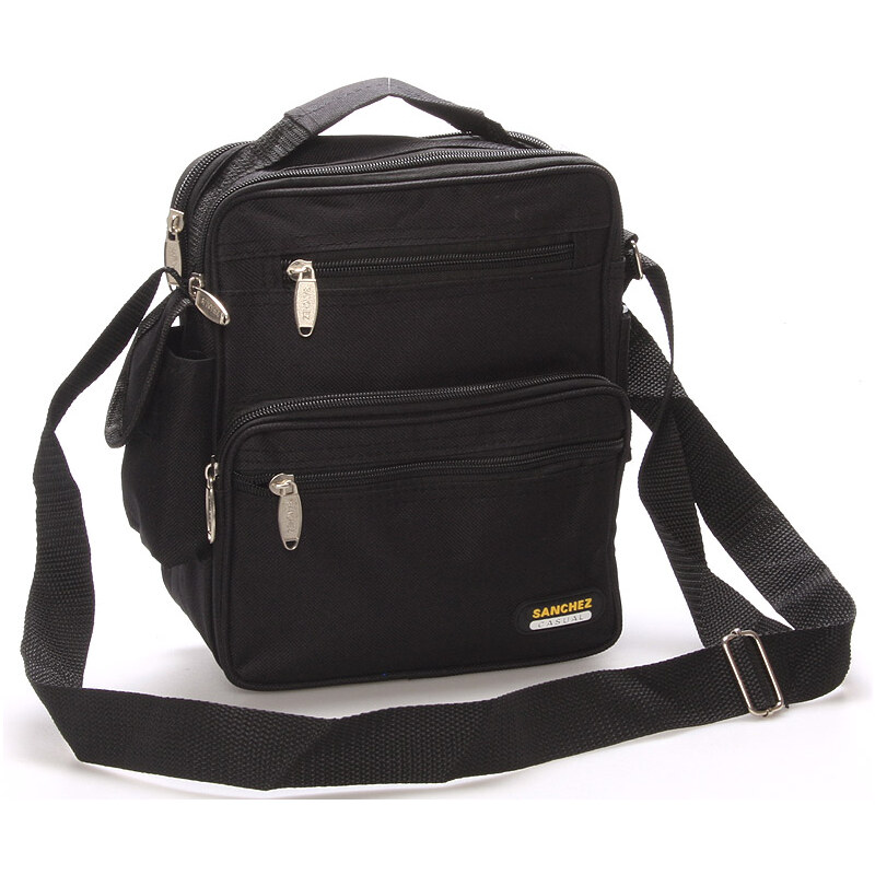 Pánska látková taška cez plece čierna - Sanchez Simone čierna 56863972