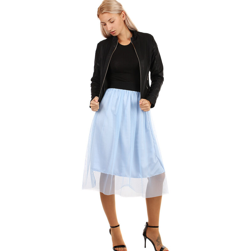 Glara Dámska tylová midi sukňa 48217849