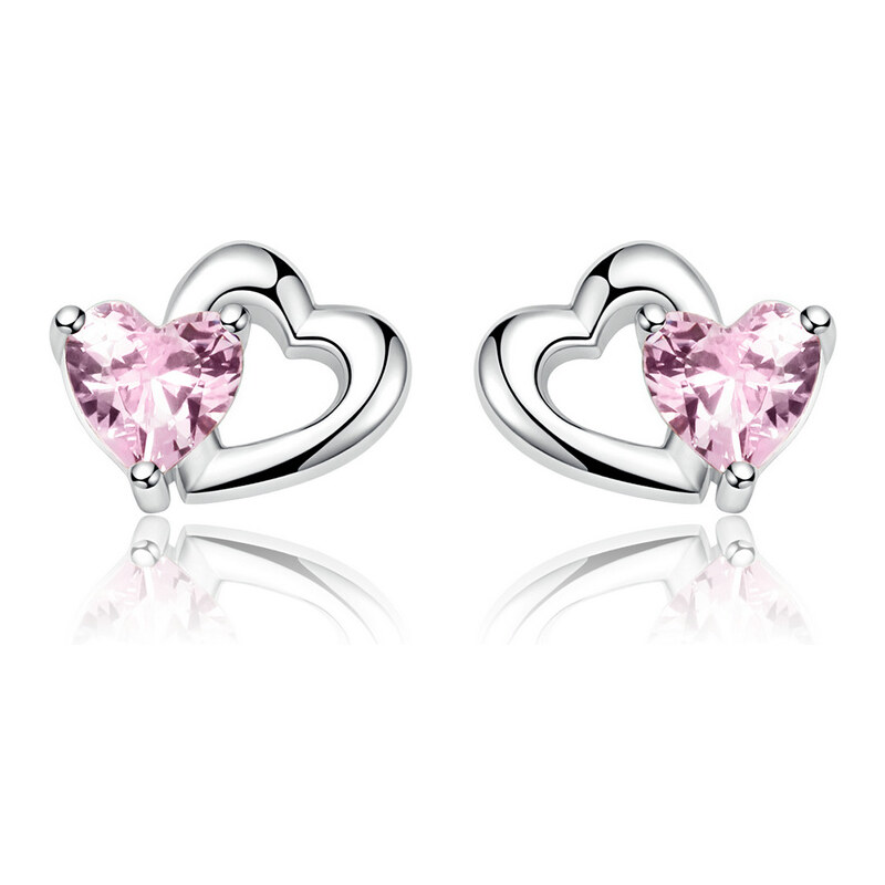 Emporial strieborné náušnice Srdce SCE090 28183410