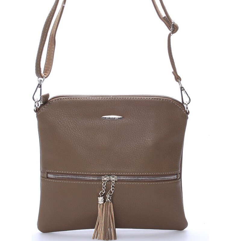 Originálna dámská crossbody kabelka tmavá camel - David Jones Sanna 57978476