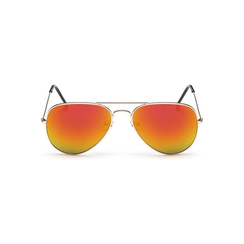 Sunmania Oranžové zrkadlové okuliare pilotky Aviator 3971437