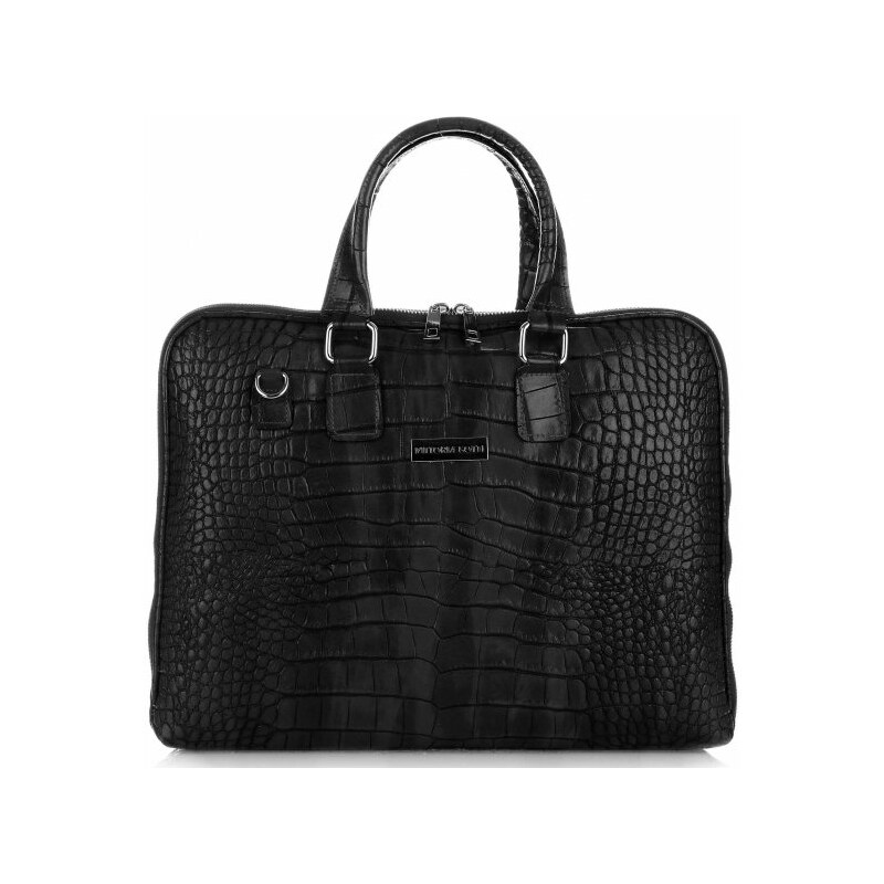Kožené kabelka aktovka Vittoria Gotti čierna V871 66205722