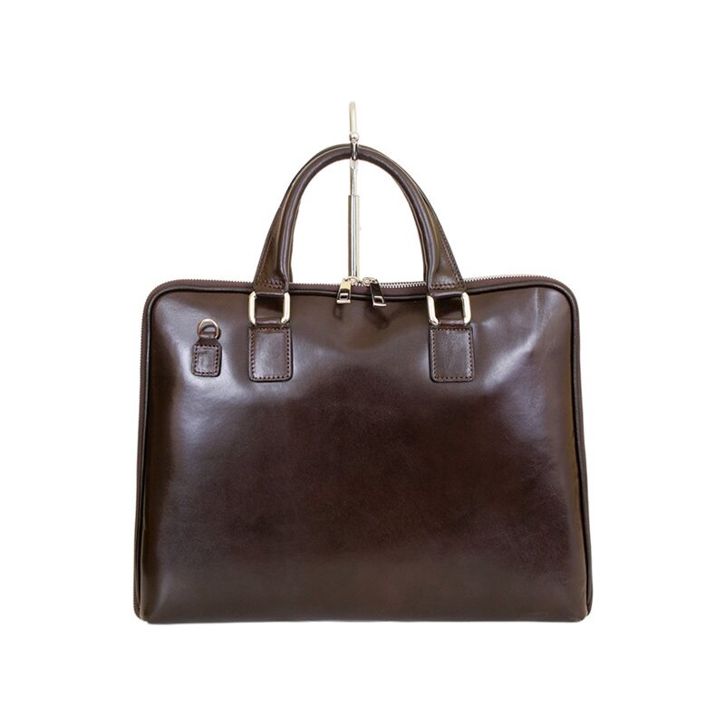 Gregorio Dámska kožená aktovka Brenda tm. hnedá 37007230