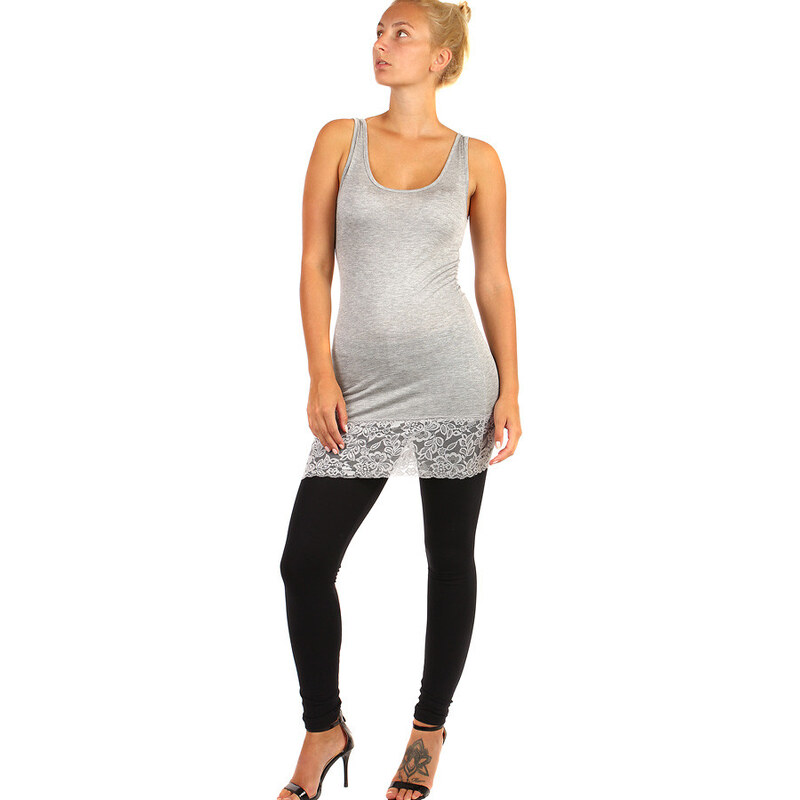 Glara Dlhé tielko s čipkovaným lemom 34511575