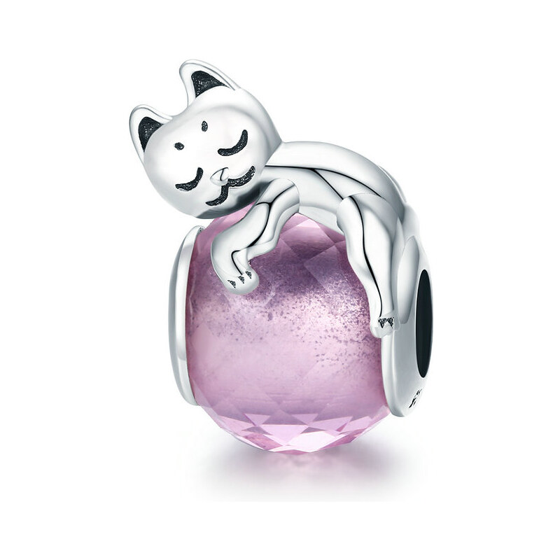Emporial strieborný prívesok Mačka s klbkom 24464371