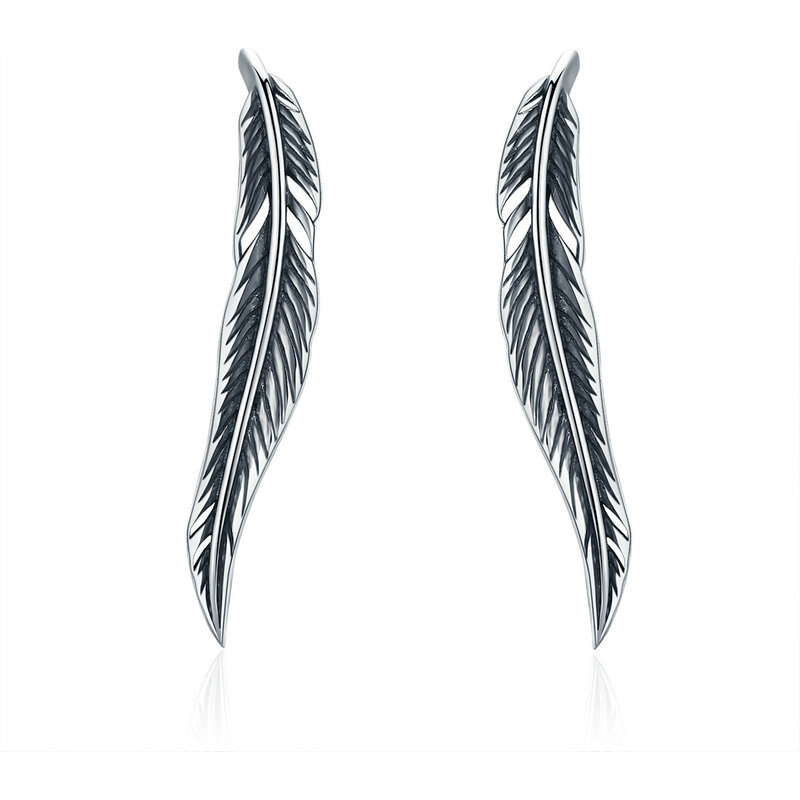 Emporial strieborné náušnice Pôvabné lístky SCE258 28219671