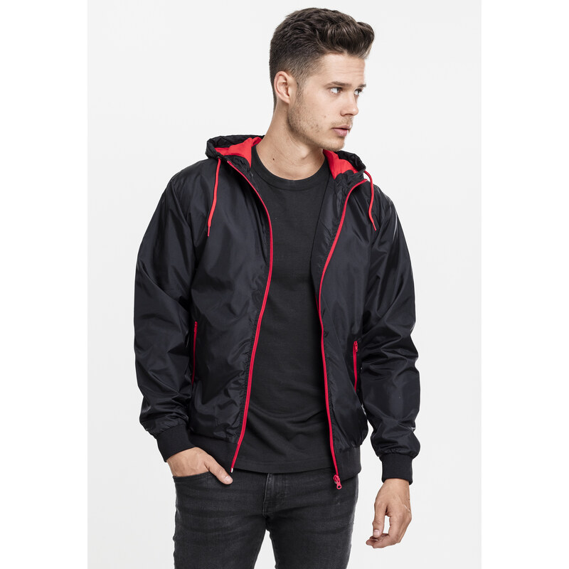 Urban Classics Contrast Windrunner blk/red 65382782