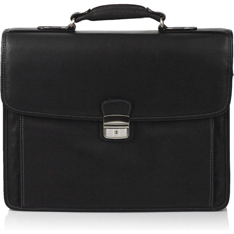 Celokožená pánska aktovka Hexagona Baron - čierna 11531927
