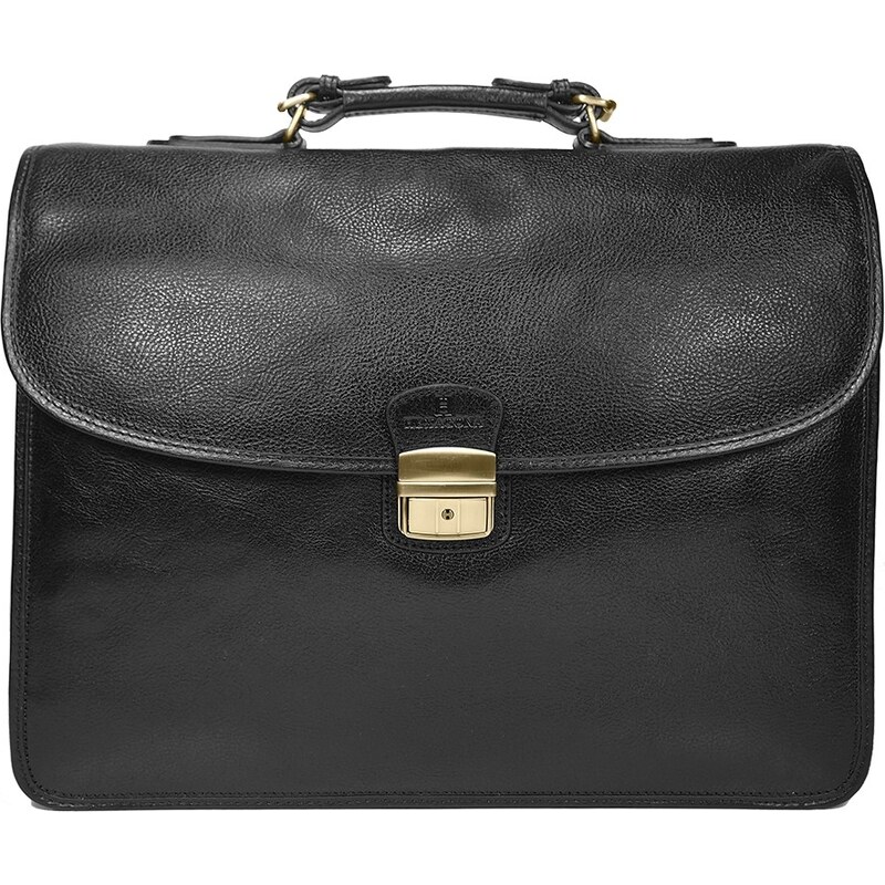 Celokožená pánska aktovka Hexagona 119074 - čierna 11531940