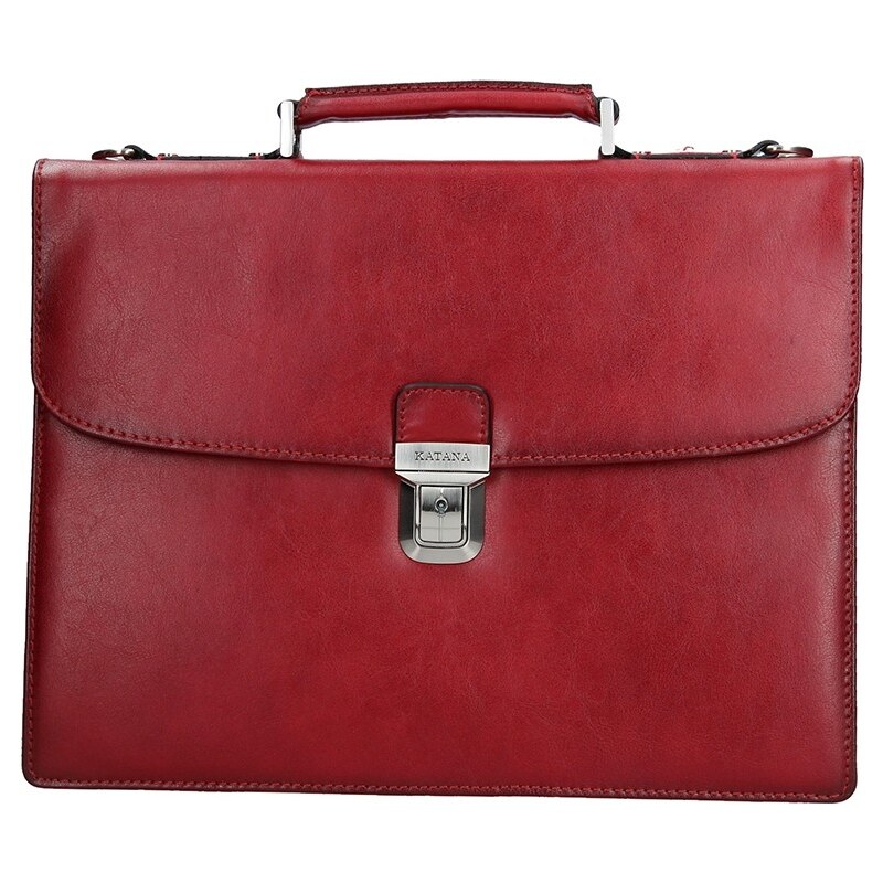 Dámska kožená aktovka Katana Amanda - tmavo červená 30984884