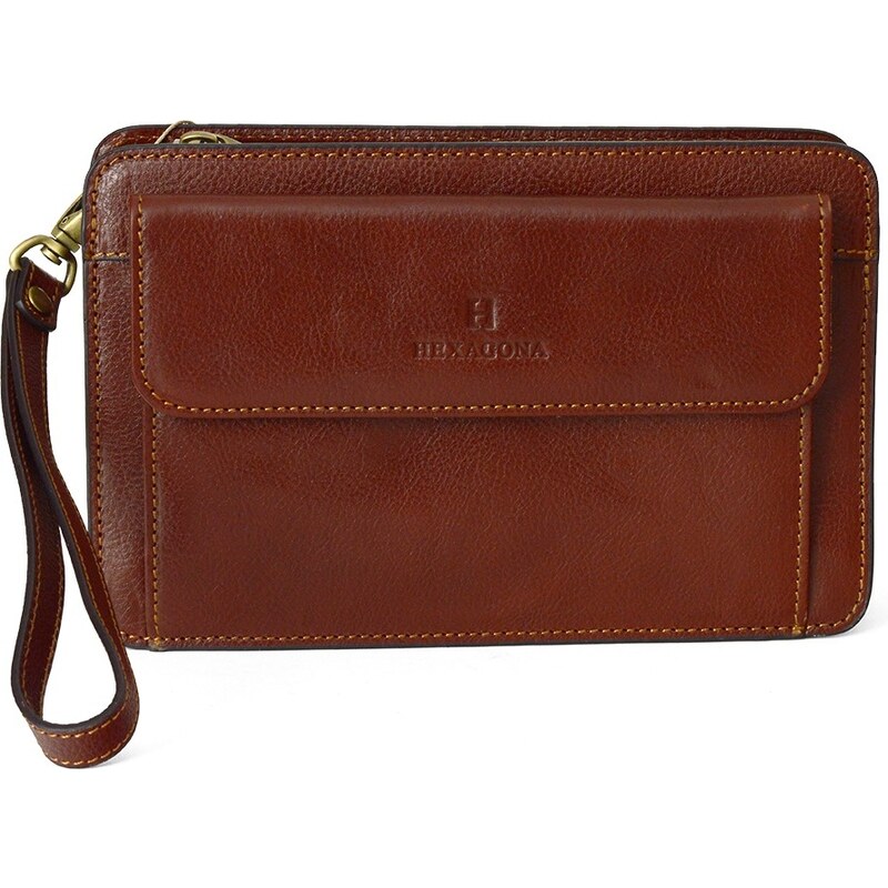 Pánske kožené etue Hexagona 110482 - hnedá 11534510