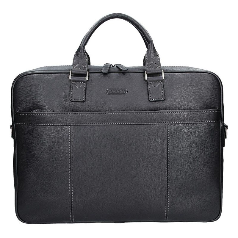 Pánska kožená taška cez rameno Katana Simons - čierna 11531957