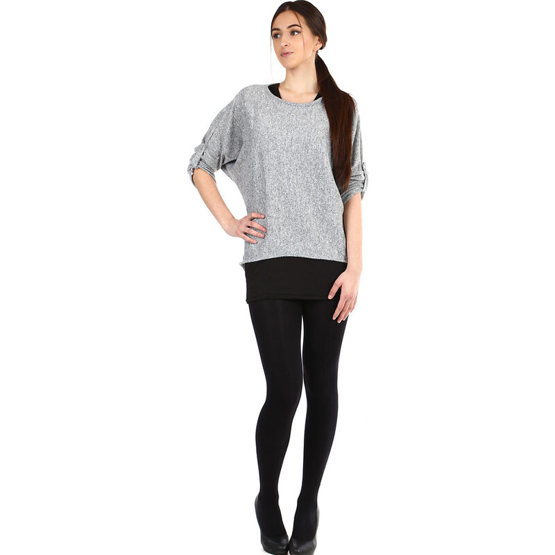 Glara Voľné dámske tričko s tielkom 2v1 36988032