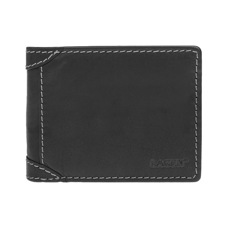 Lagen Pánska kožená peňaženka 2511461 čierna 35335560