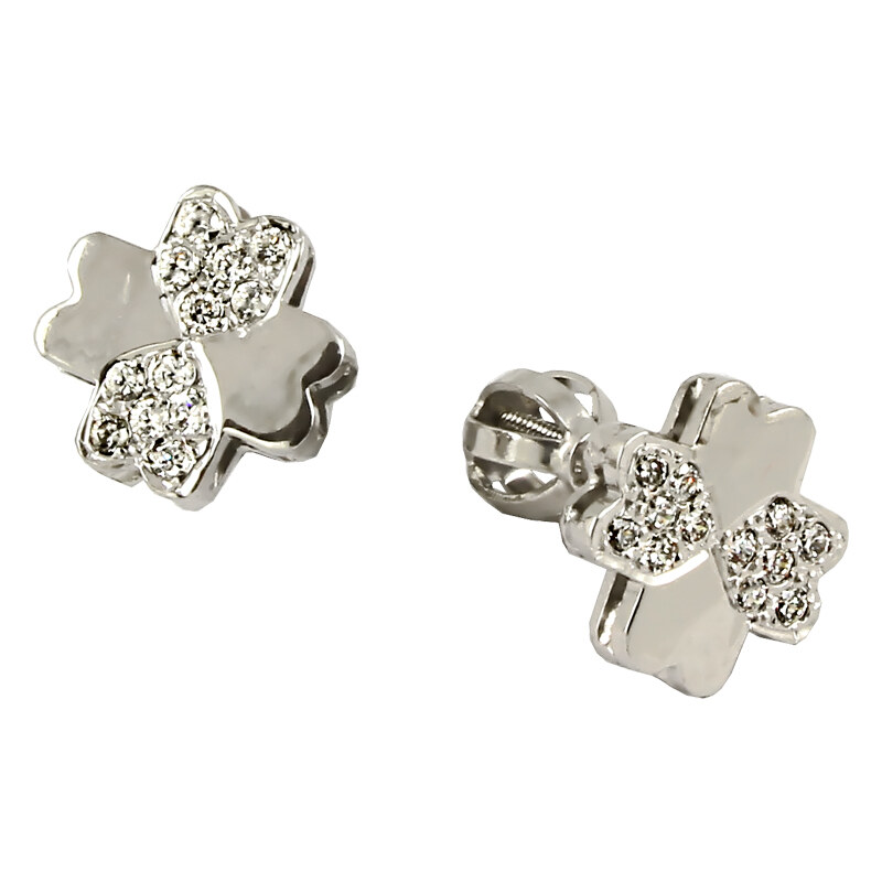 Žatecký Náušnice z bieleho zlata 23106/B 4839820