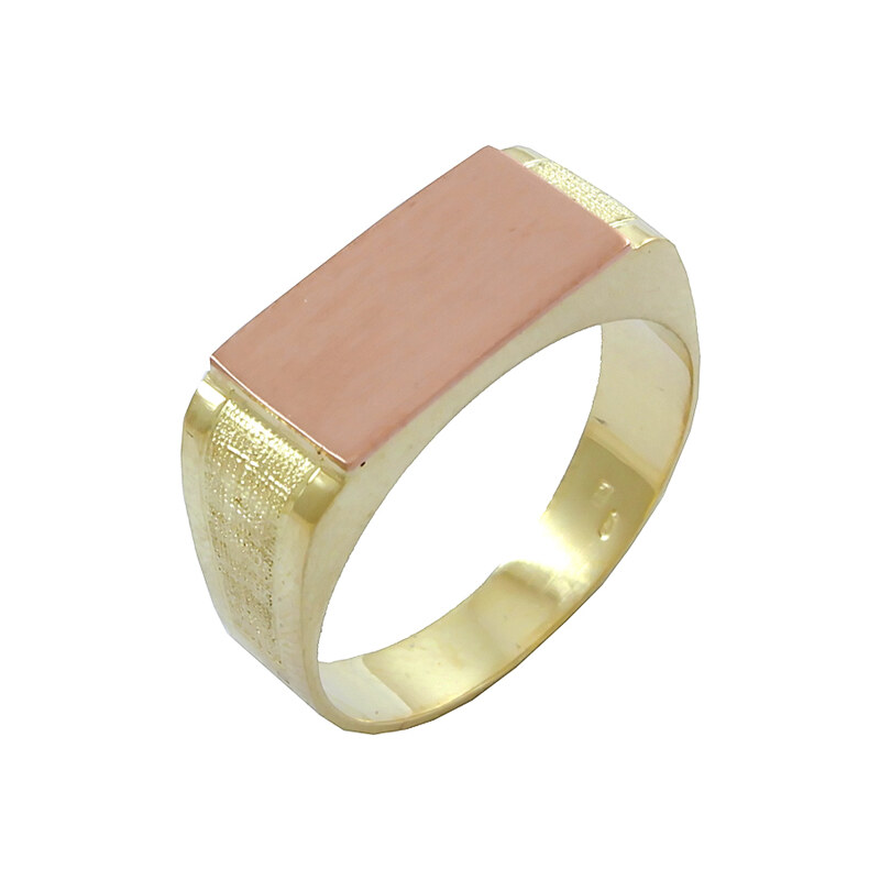 Žatecký Pánsky prsteň z kombinovaného zlata - elegantný dizajn 53462077