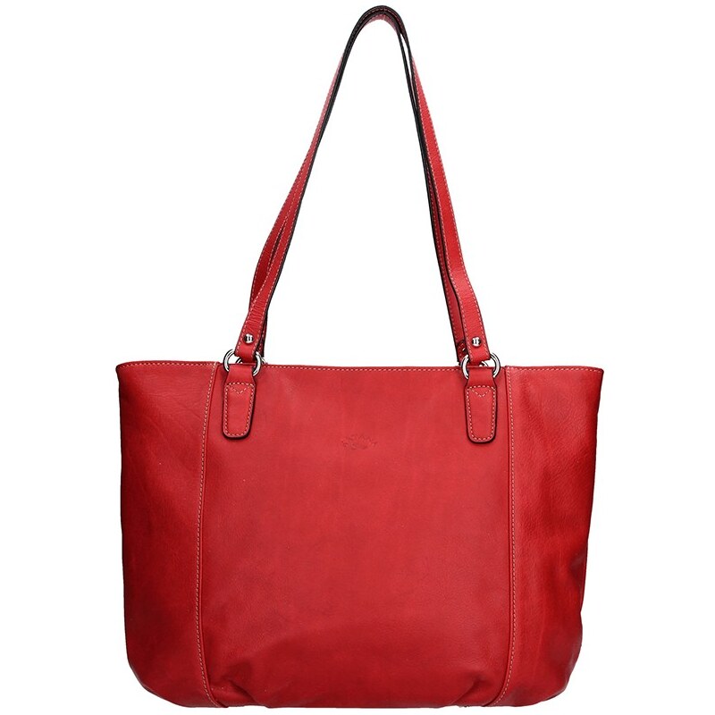 Elegantná dámska kožená kabelka Katana Apolena - červená 24847485