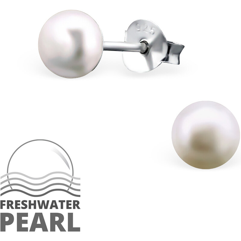 Olivie Strieborné náušnice s perlou 1302 35295007