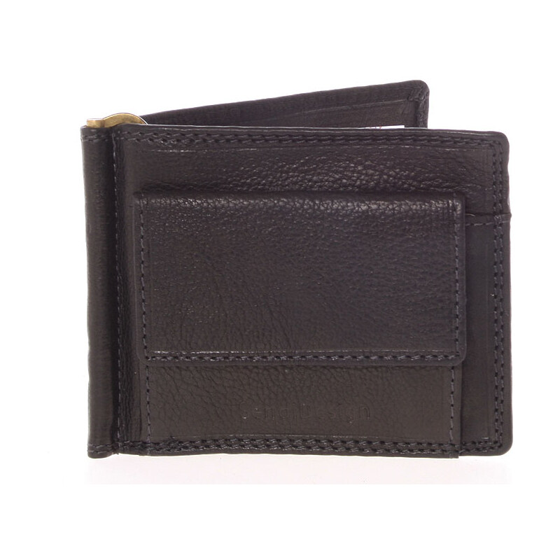 Pánska kožená dolarovka čierna - SendiDesign Ctex čierna 5715473