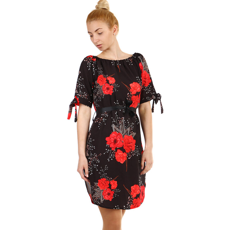 Glara Letné dámske krátke šaty s odhalenými ramenami 36988042