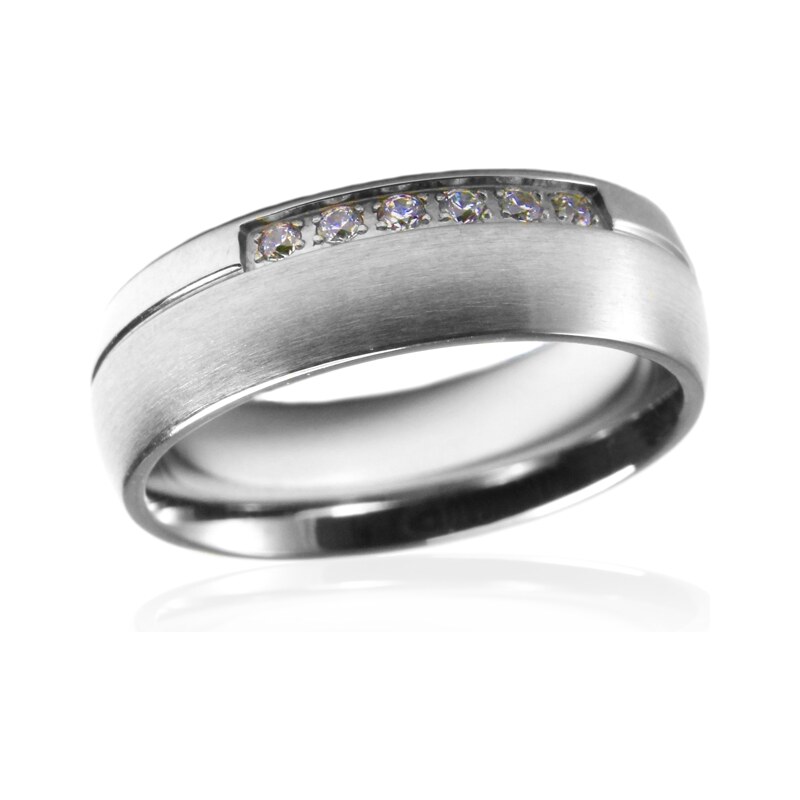 BEMI Design Dámsky prsteň so zirkónmi z chirurgickej ocele S47070 10399715