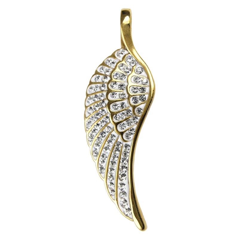 BEMI Design Dámsky prívesok krídlo gold so zirkónmi z chirurgickej 10399729
