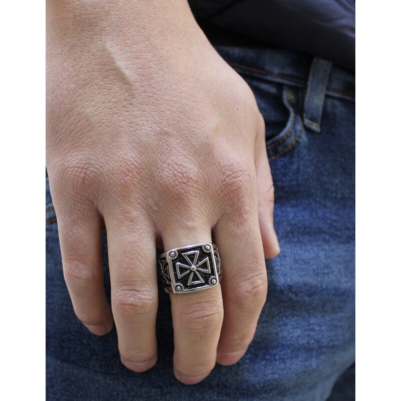 Pánsky prsteň z chirurgickej ocele keltský kríž S83085