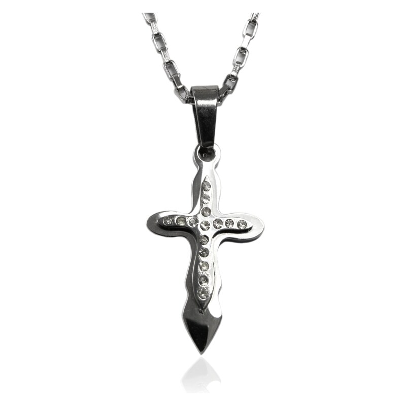 Dámsky náhrdelník z chirurgickej ocele - krížik S108070 10399767