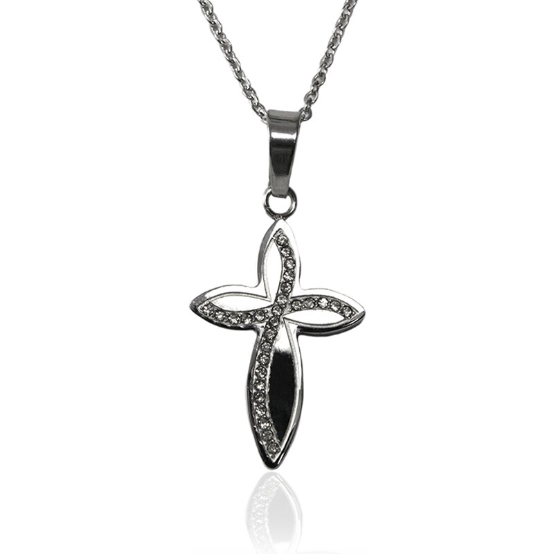 Dámsky náhrdelník z chirurgickej ocele - krížik S109070 10399768