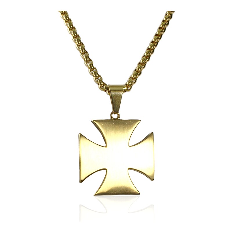 BEMI Design Náhrdelník keltský kríž z chirurgickej ocele gold S216150 10399862