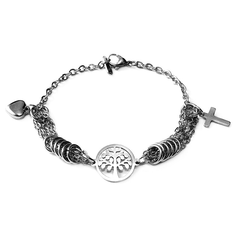 BM Jewellery Dámsky náramok strom života z chirurgickej ocele S238070 10399882