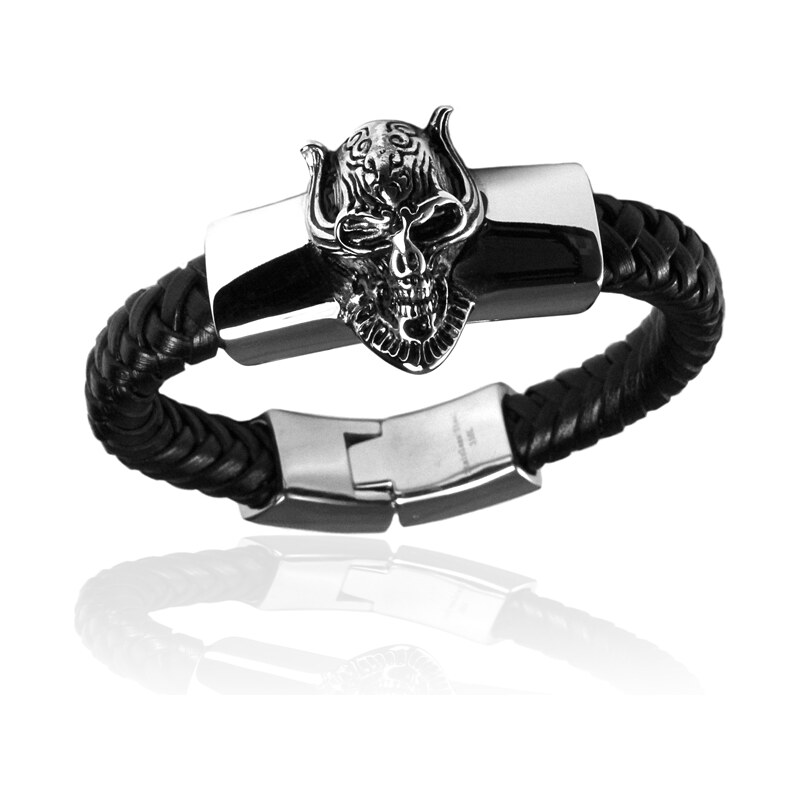 BEMI Design Pánsky oceľový náramok s lebkou S227240 10399873