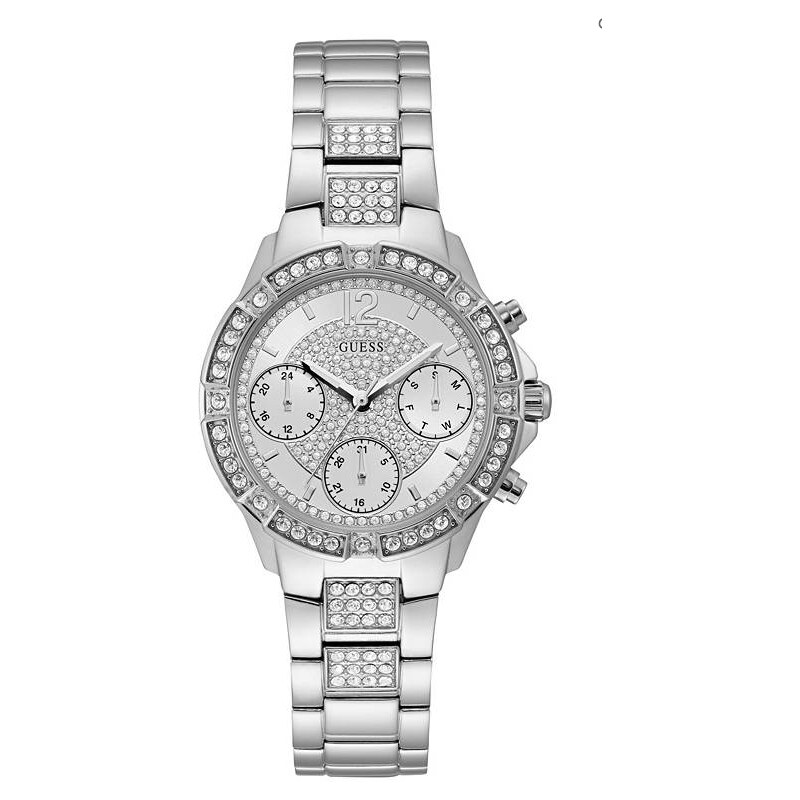 GUESS hodinky Roxy Silver-tone Multifunction Watch U1071L1, 10847