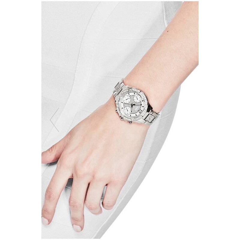 GUESS hodinky Roxy Silver-tone Multifunction Watch U1071L1, 10847