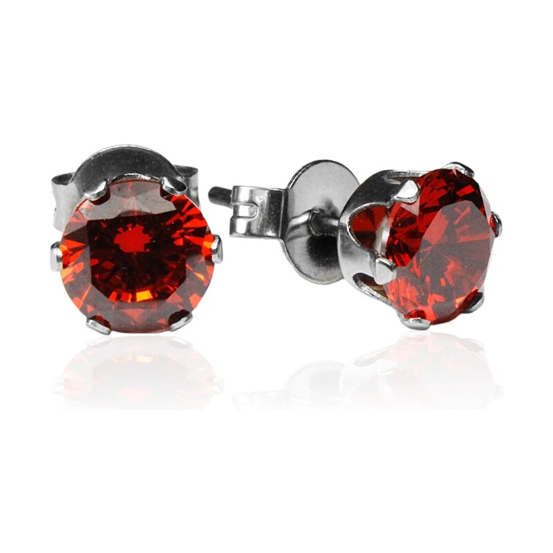 BEMI Design Náušnice s červenými zirkónmi ⌀ 0,6 cm S274020 10399917