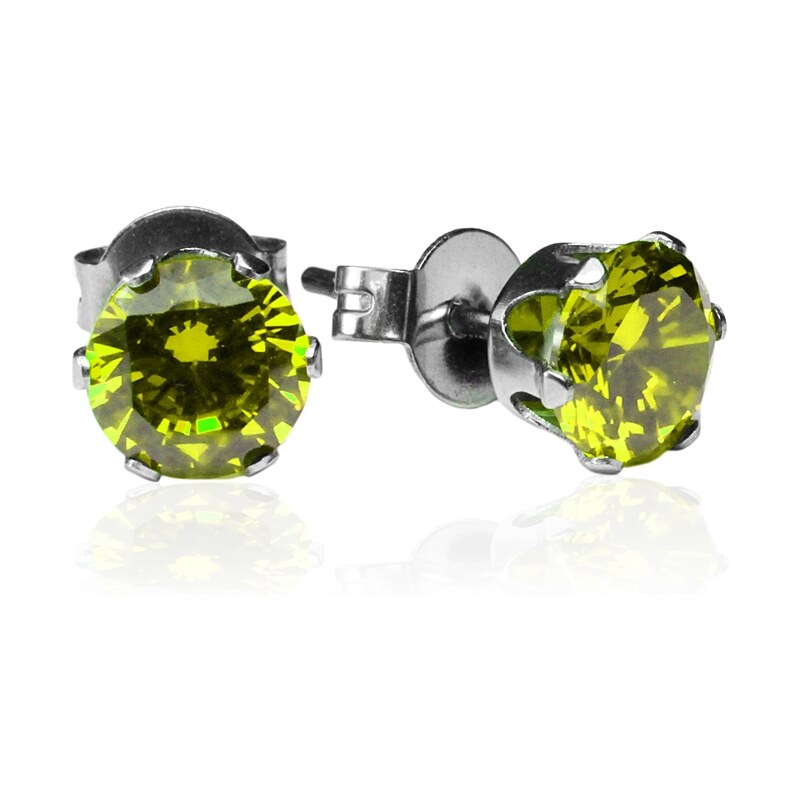 BEMI Design Náušnice so zelenými zirkónmi ⌀ 0,6 cm S275020 10399918