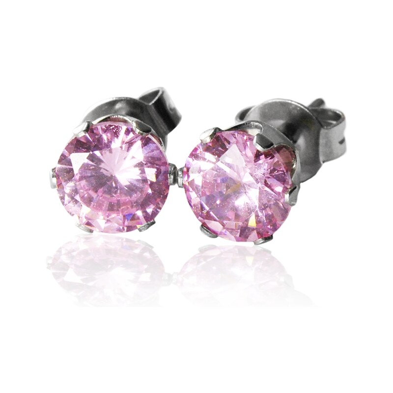 BEMI Design Náušnice s ružovými zirkónmi ⌀ 0,6 cm S292020 10399935