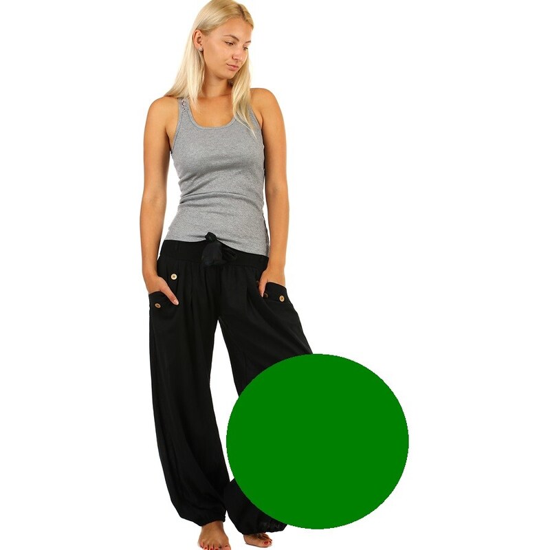 Glara Jednofarebné dámske háremové nohavice 50222779