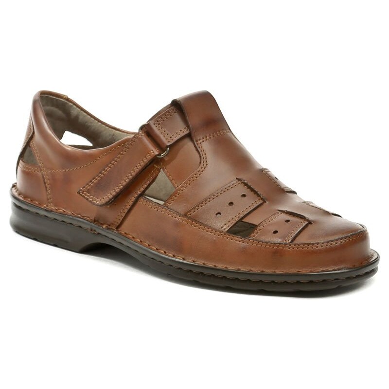 Bukat 227 hnědé pánské letní polobotky 51223622